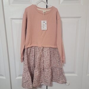 New Walkiddy Mini Cottons Sweat Dress Size 140